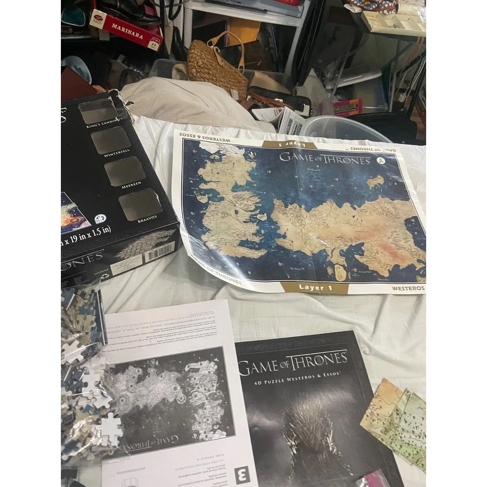 Game Of Thrones 4D Puzzle Westeros and Essos 891 Pieces HBO with Poster Ages 12+